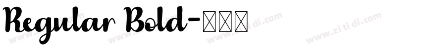Regular Bold字体转换